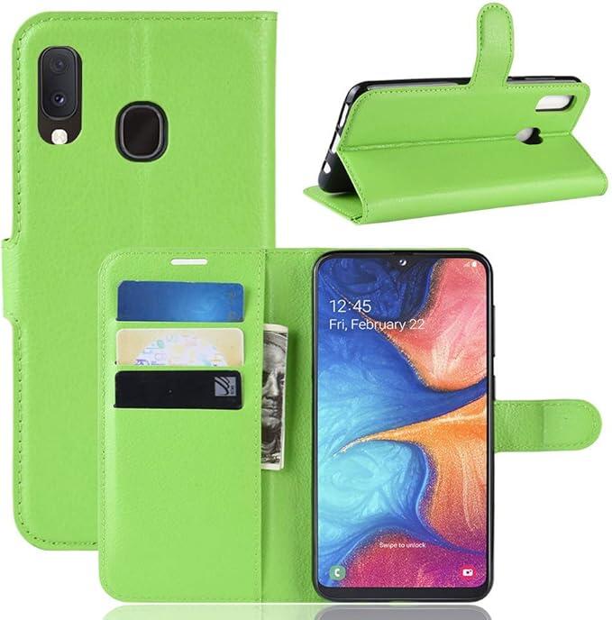 Cover Samsung A20e, Custodia Portafoglio Cover a Libro in Pelle Flip Case