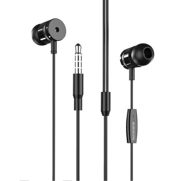Auricolari 3.5mm BM31 "Mysterious" neri con mic comandi sul filo 1.2m