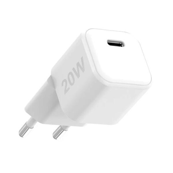 Caricatore AC MINI GaN 20W con Porta USB Type-C PD Bianco