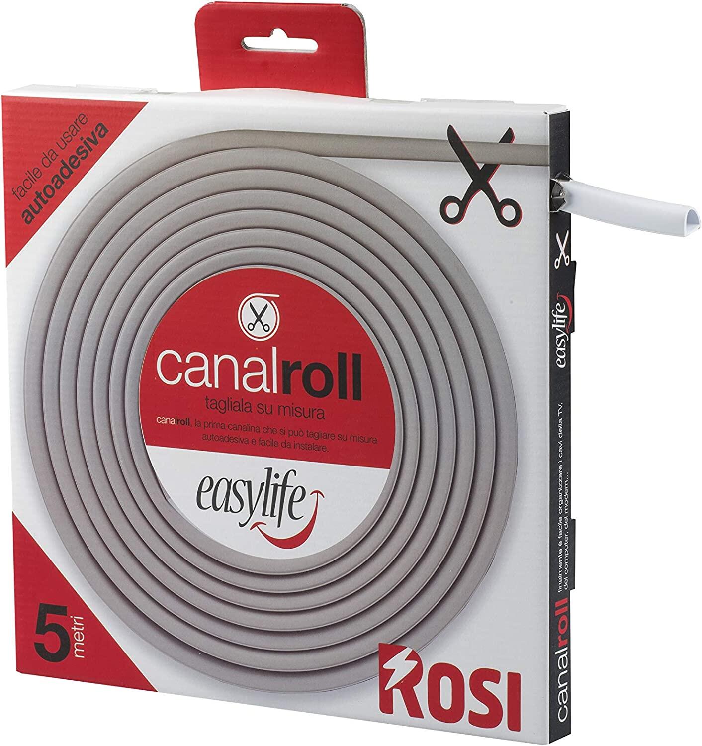 Canalina Autoadesiva Flessibile 5m Bianco