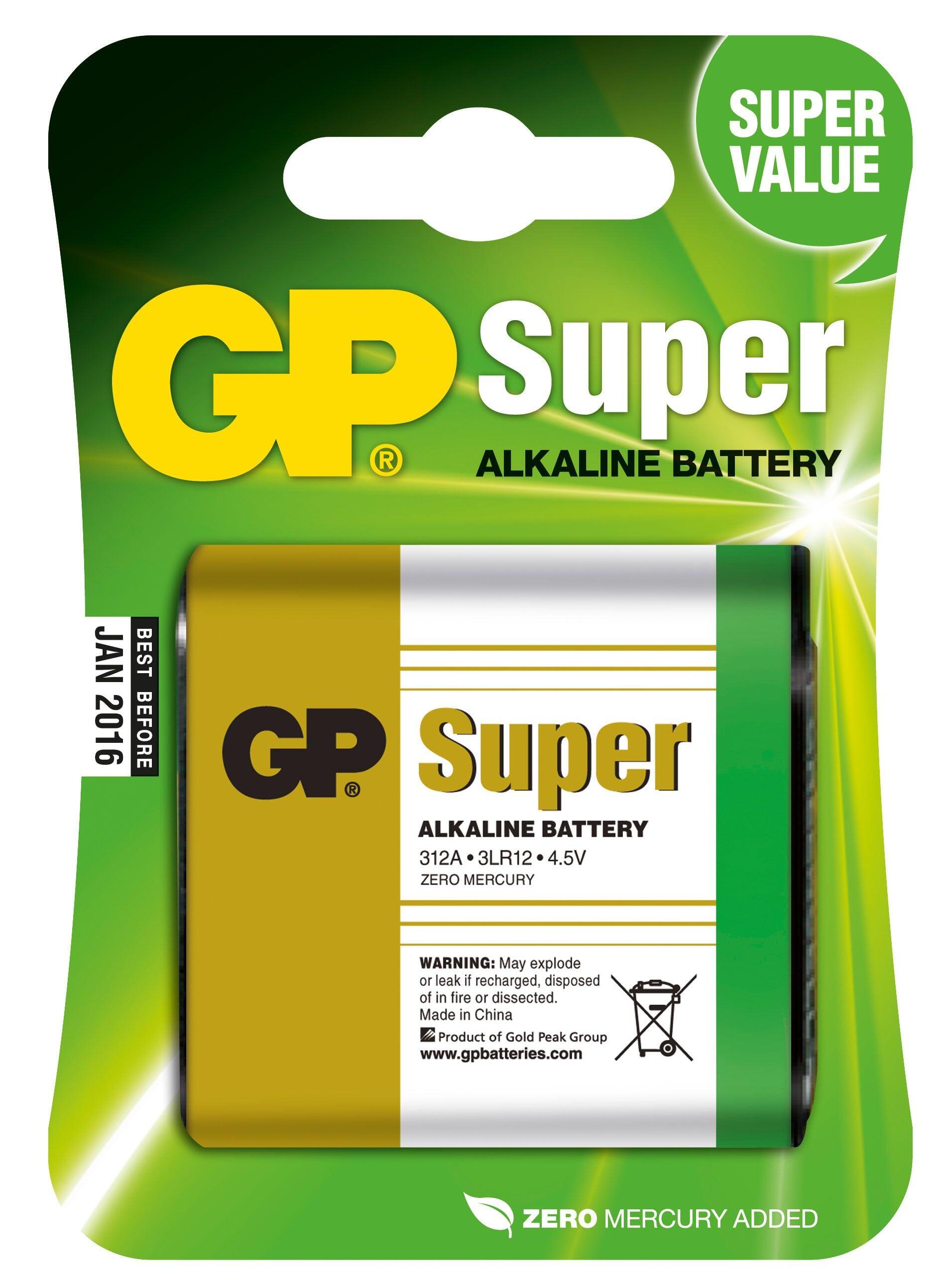 Blister 1 Batteria 4,5V GP Super 312A  3LR12