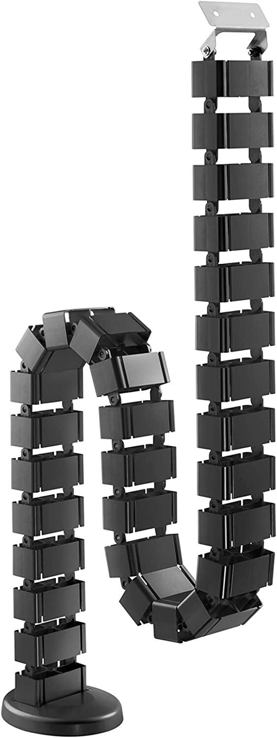 Guaina Raccoglicavi Flessibile Vertebra Passacavi Lunghezza 1300 mm Nero