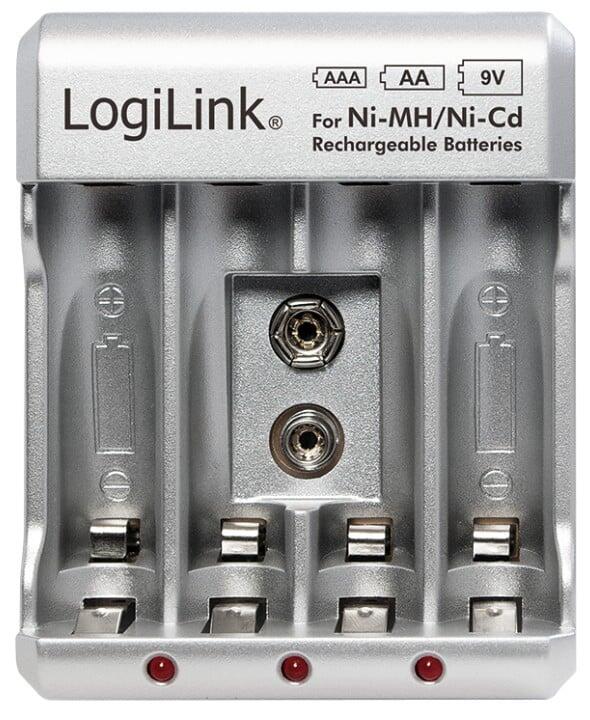 Caricabatterie per AA / AAA / 9V Ni-MH / Ni-Cd