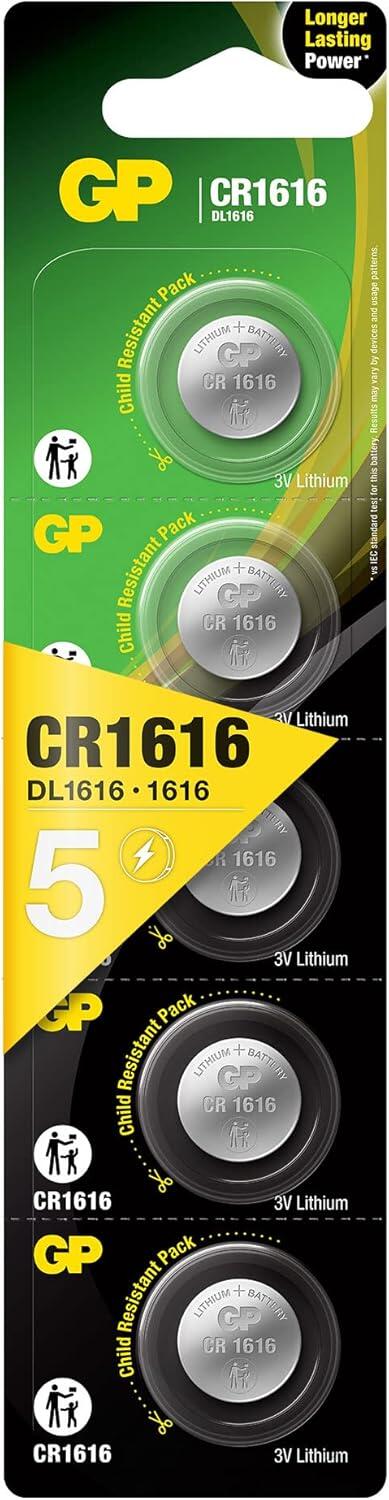 Blister 5 Batterie Litio a Bottone CR1616