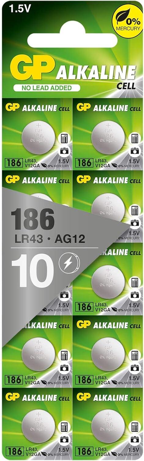 Blister 10 Batterie Alcaline Specialistiche a Bottone LR43