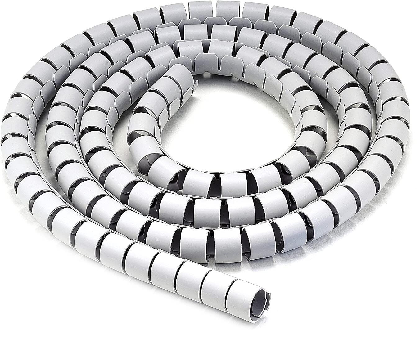 Guaina Raccoglicavi Diametro 25mm a Spirale 20m Grigio