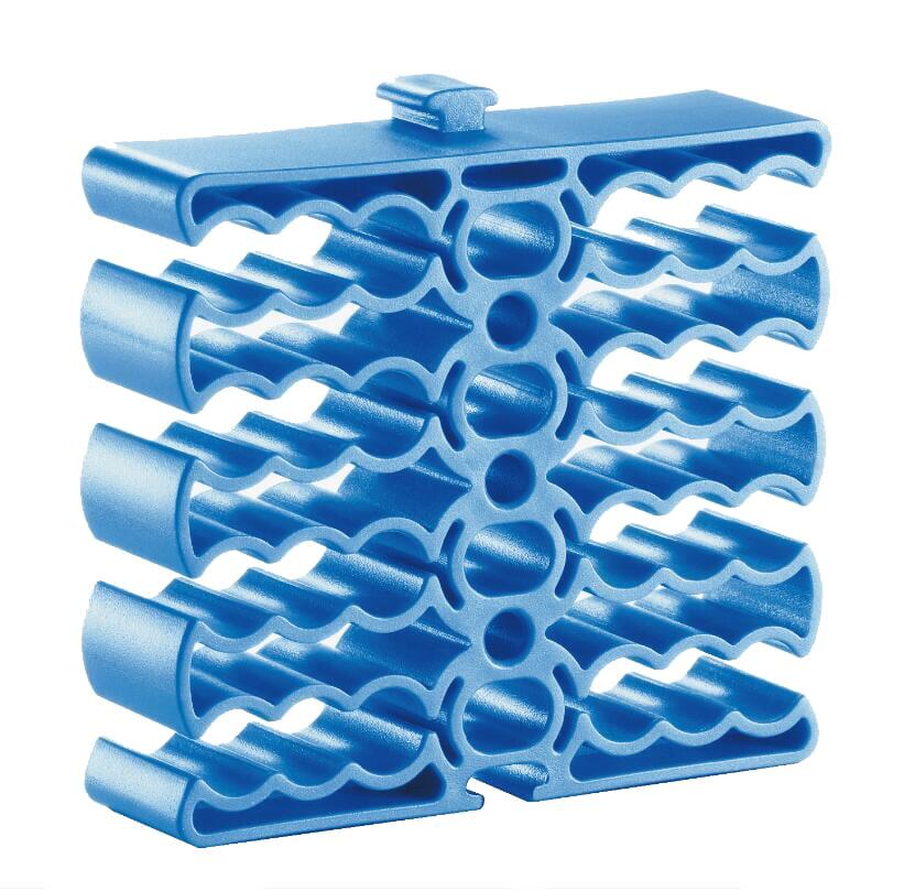 Organizzatore Modulare a Pettine per 24 Cavi Ethernet Blu