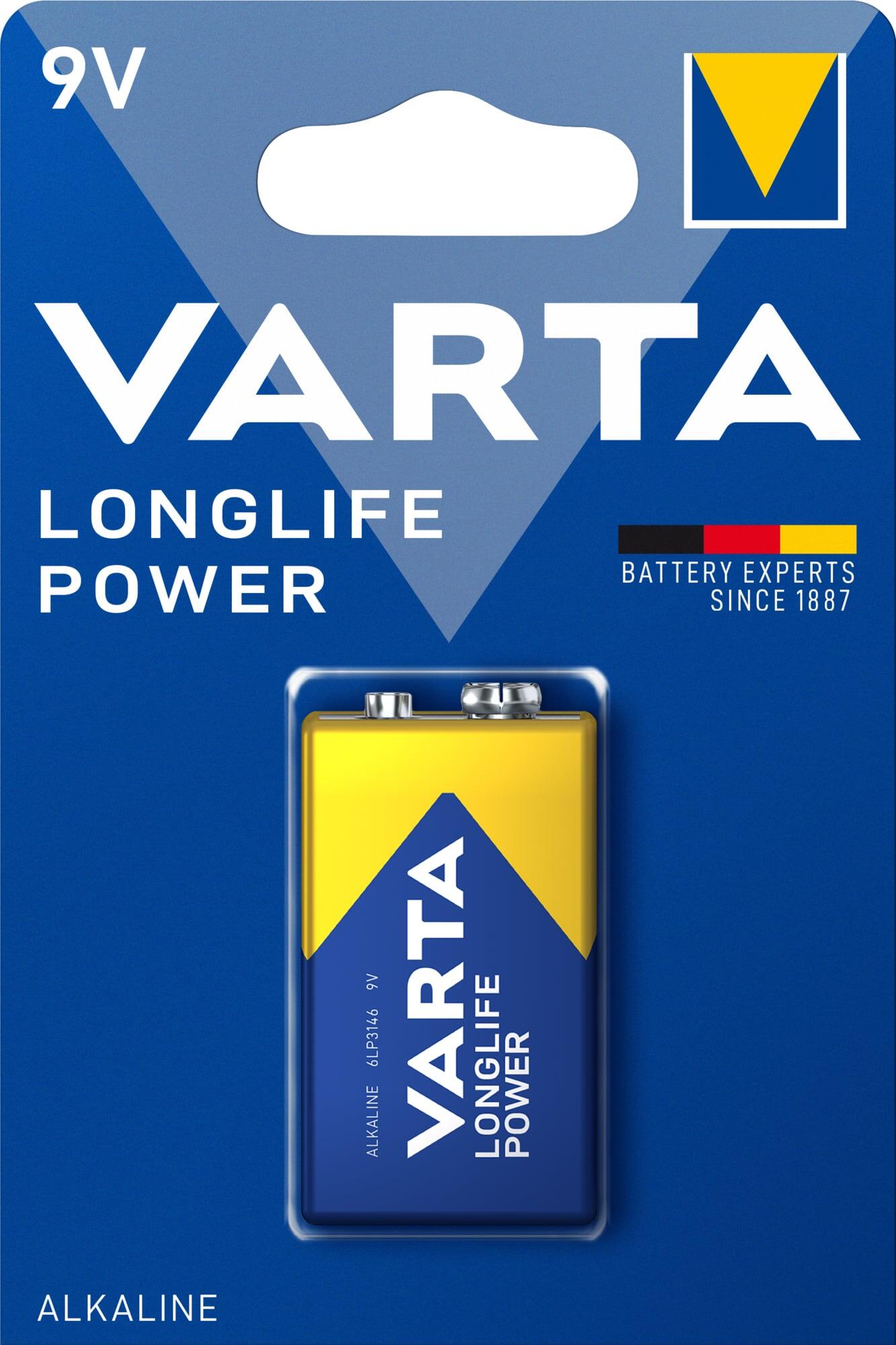 Blister 1 Batteria 9V Longlife Power Alcalina 6LP3146