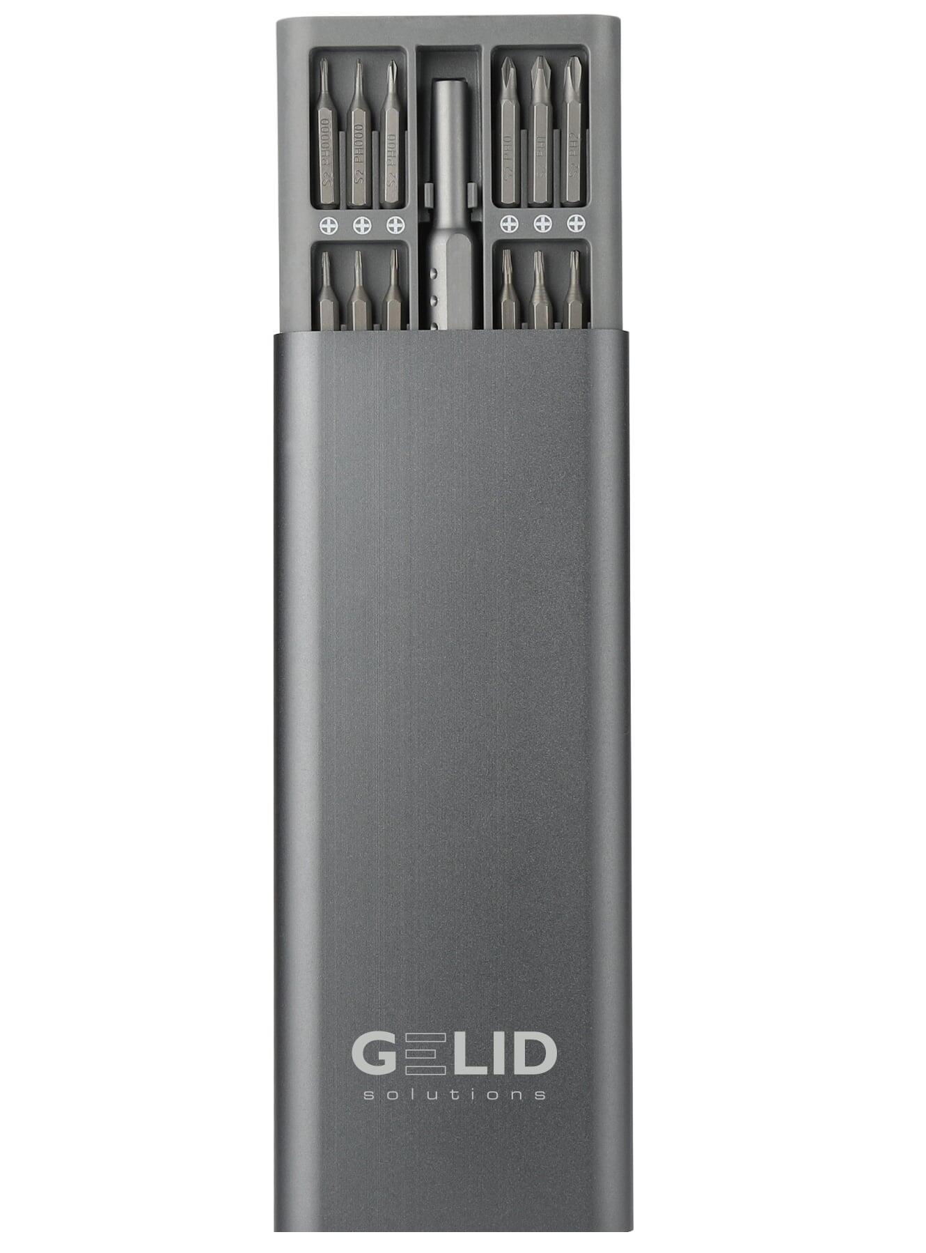 Set Astuccio in Alluminio Cacciavite di Precisione a 48 Punte Intercambiabili