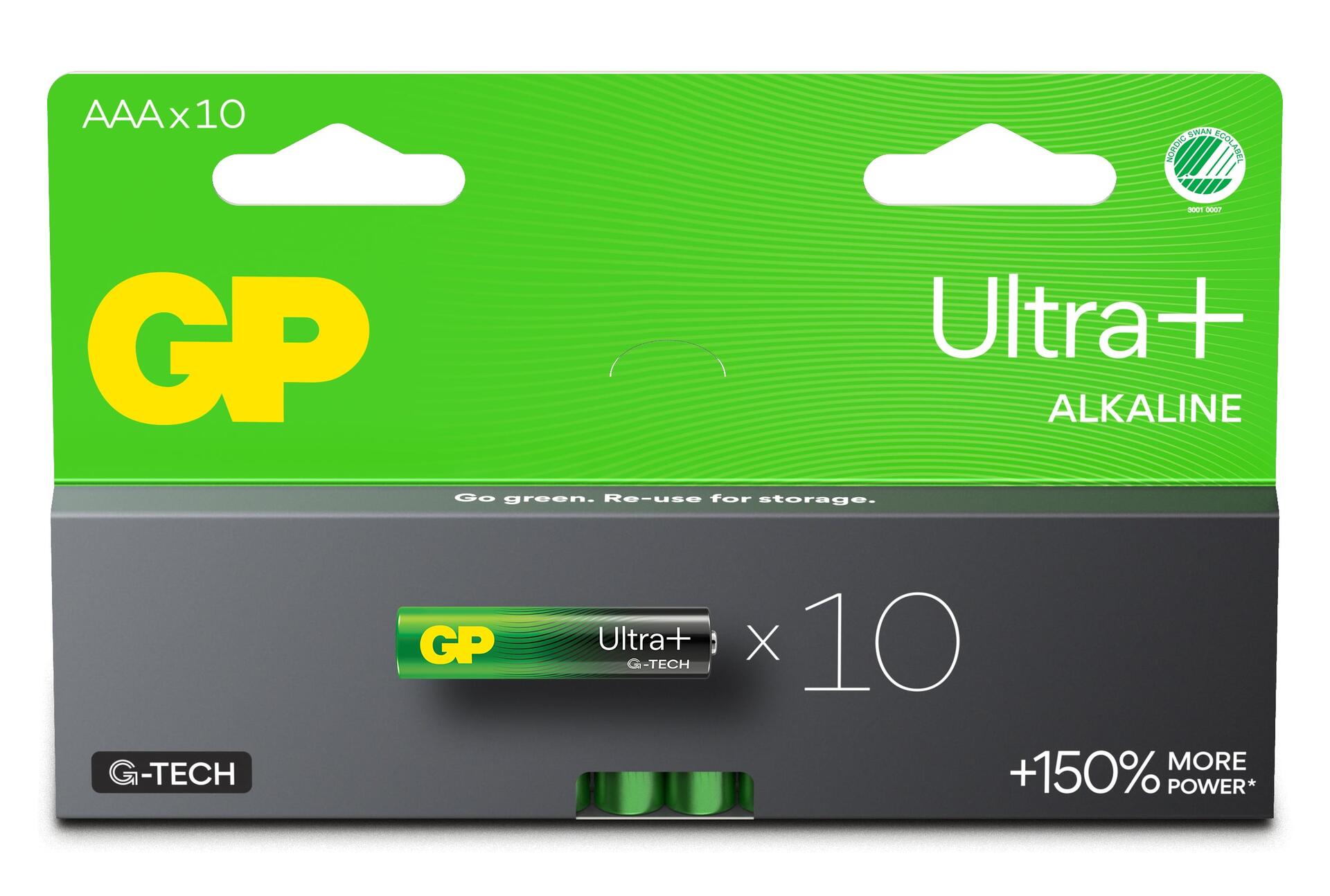 Confezione 10 Batterie GP Ultra Plus Alcaline Ministilo AAA 24AUP/LR03