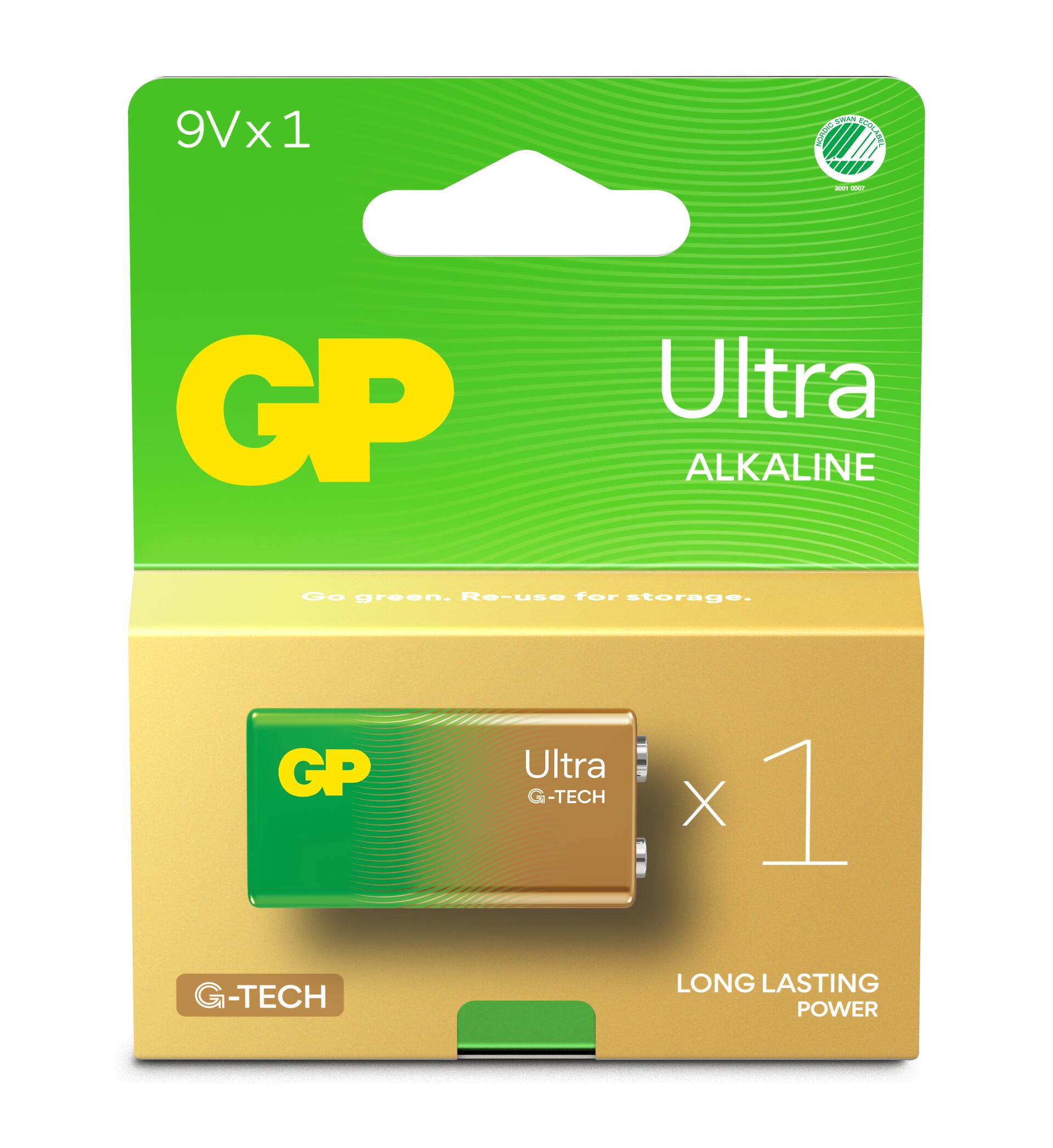 Batteria GP Ultra Alcalina 9V 1604AU/6LF22