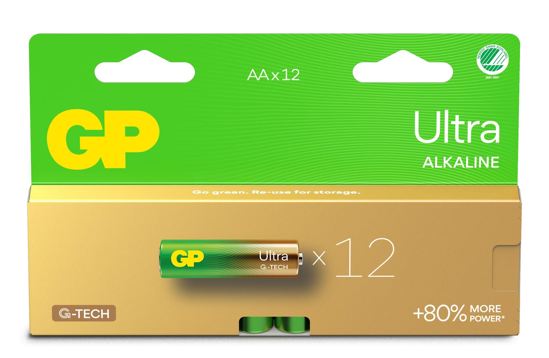 Confezione 12 Batterie GP Ultra Alcaline Stilo AA 15AU/LR6