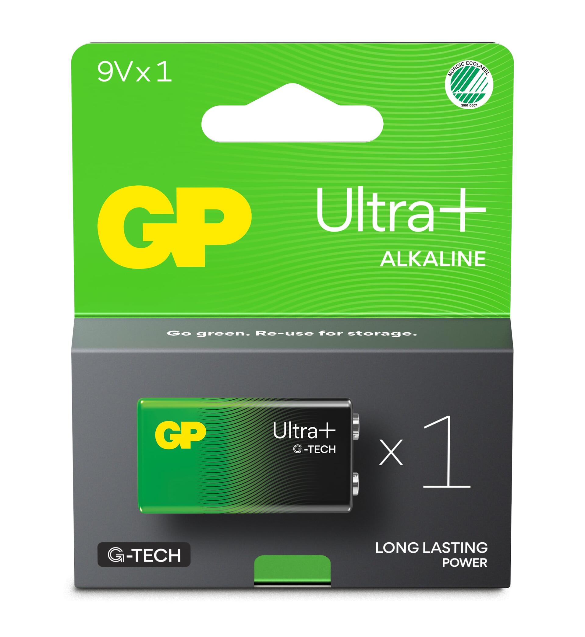 Batteria GP Ultra Plus Alcalina 9V 1604AUP/6LF22