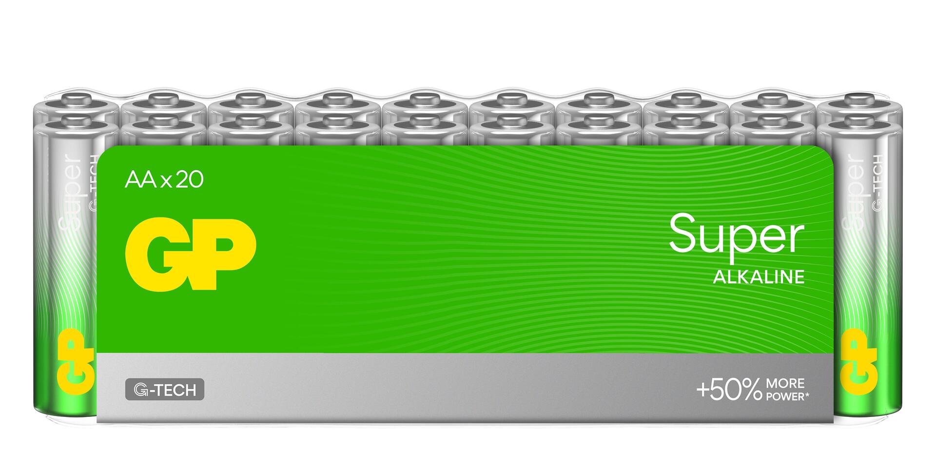 Confezione 20 Batterie GP Super Alcaline Stilo AA 15A/LR6