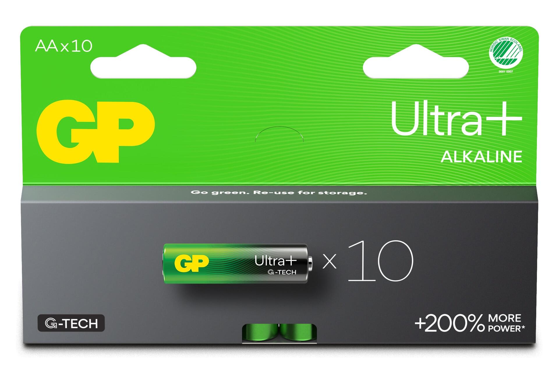 Confezione 10 Batterie GP Ultra Plus Alcaline Stilo AA 15AUP/LR6