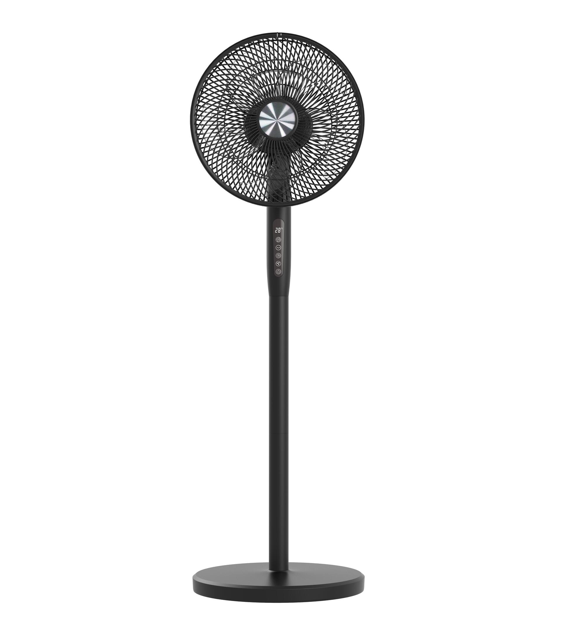 Ventilatore 12'' 2 in 1 con Piantana a 3 Altezze 12 Velocità con Telecomando Oscillazione a 720° e Timer