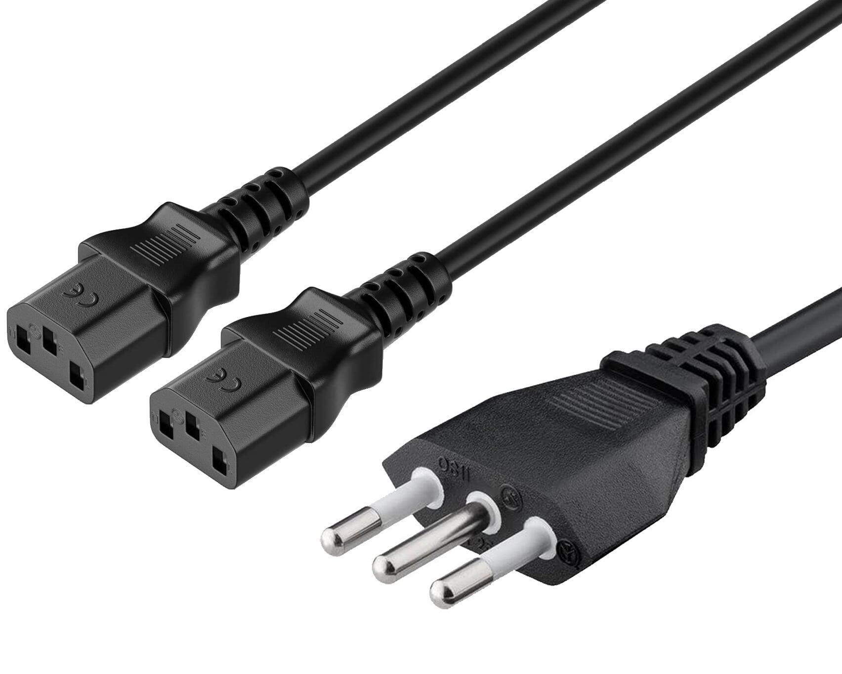 Cavo alimentazione 2 C13 (F) a italiana 1,8 mt nero