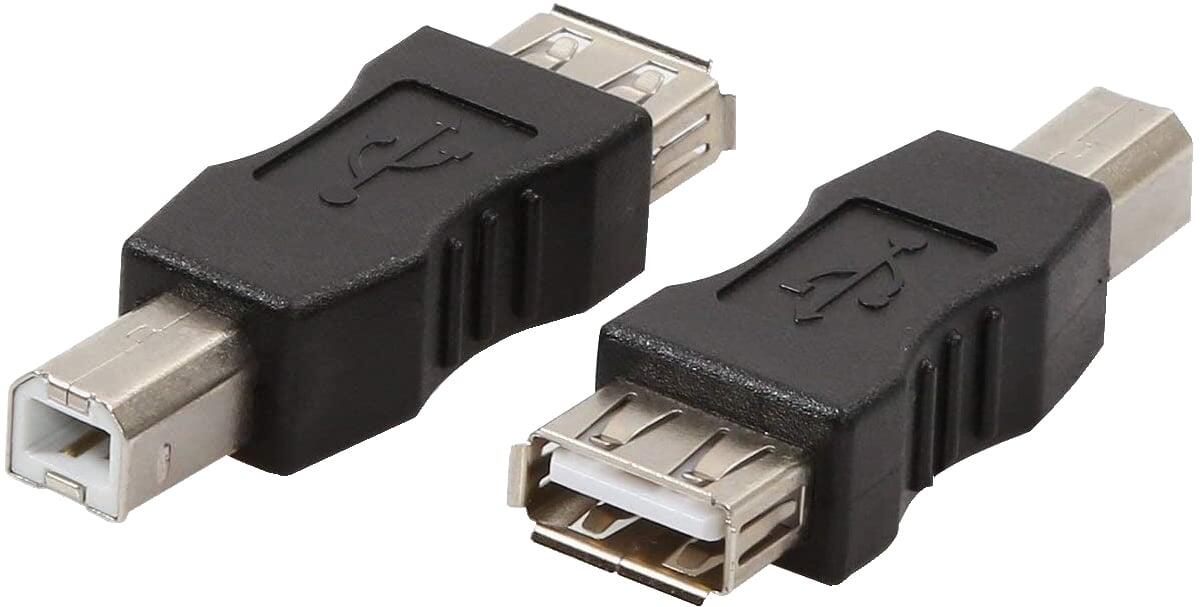 Adattatore Convertitore USB A Femmina USB B Maschio Nero