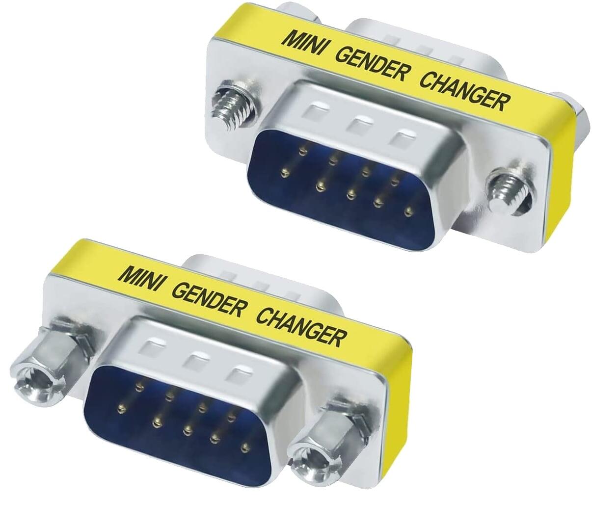Mini Gender Changer Standard DB 9 poli M/M