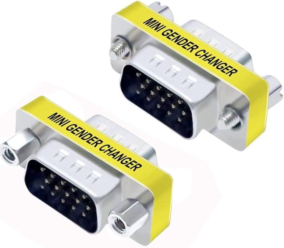 Mini Gender Changer VGA DB 15 poli HD M/M