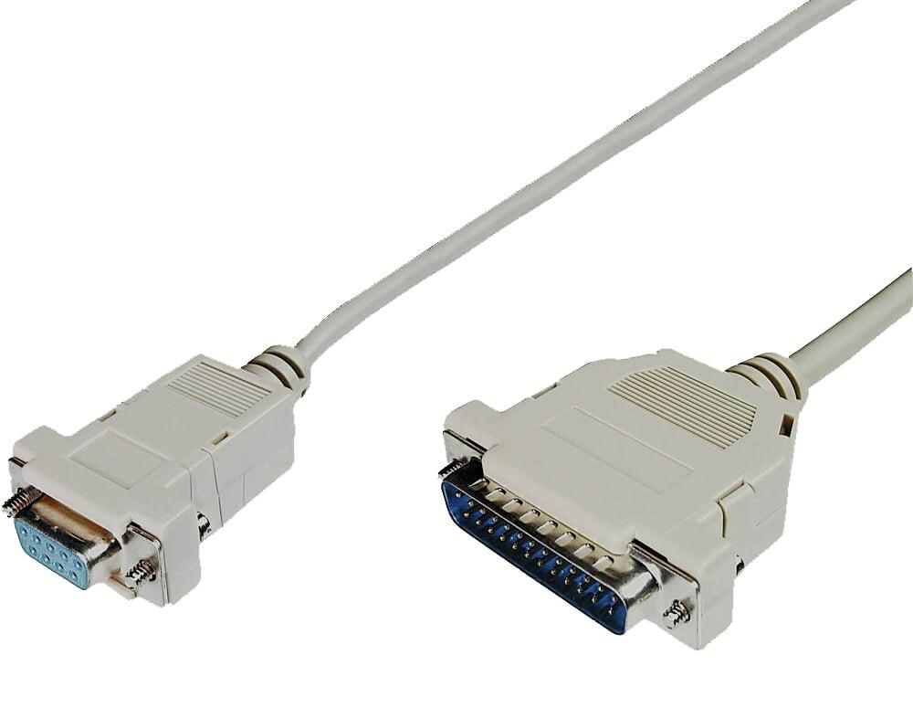 Cavo null modem 25 DB Maschio 9 DB Femmina 1,80 mt