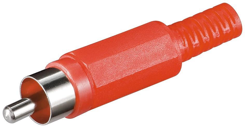Connettore Audio RCA Maschio in plastica, Rosso