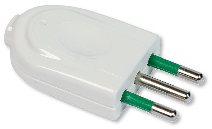 Spina 2P+T 10A Bianco