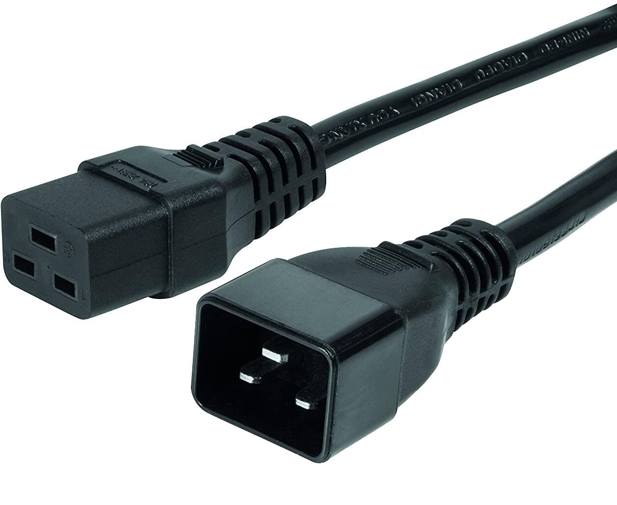 Cavo Prolunga di Alimentazione C19 F a C20 M 2,0 mt nero