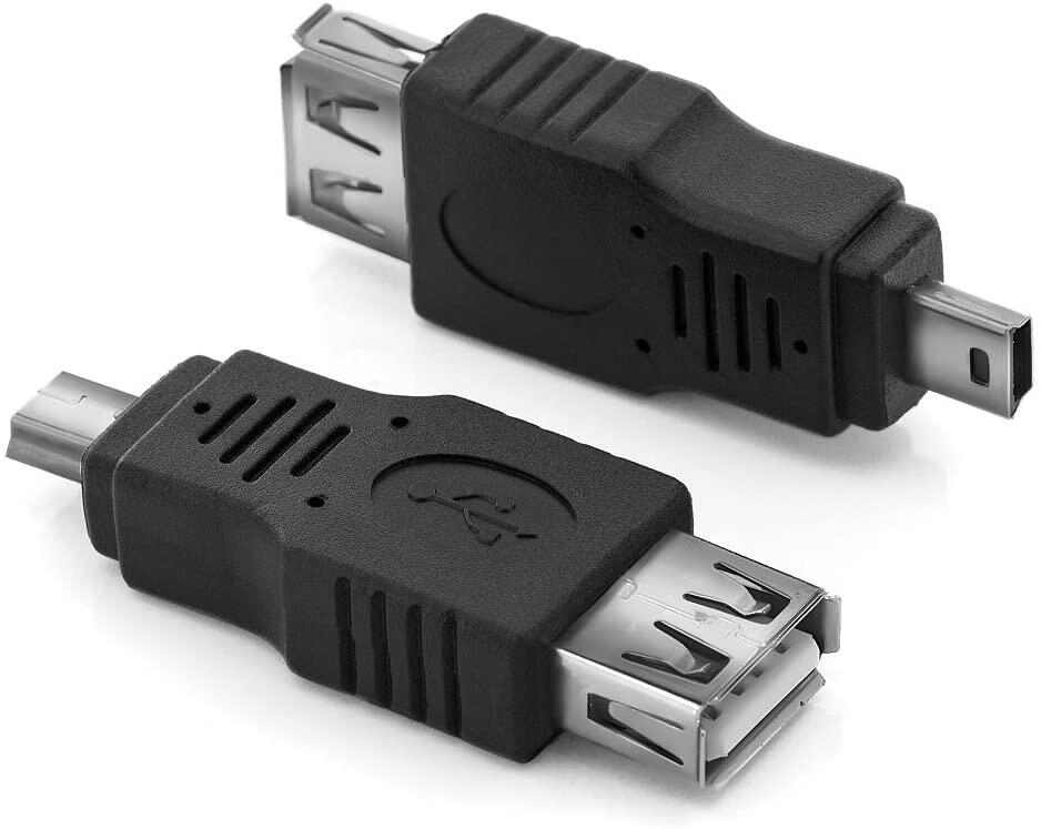 Adattatore USB A femmina a Mini B maschio