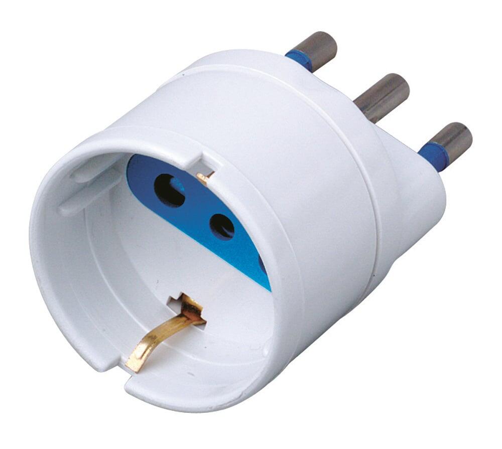 Adattatore spina 16A presa Schuko Bianco