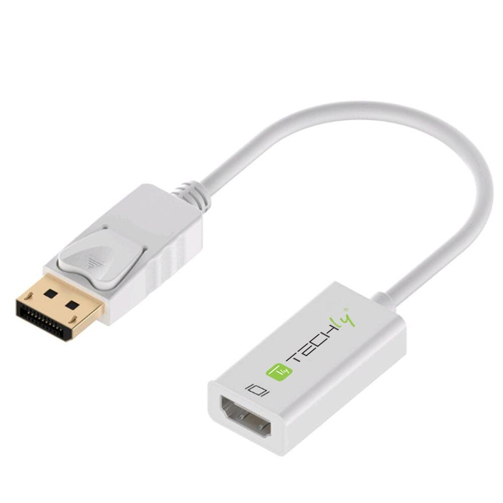 Adattatore Attivo DisplayPort 1.2 Maschio HDMI Femmina 4K 30Hz 15cm Bianco
