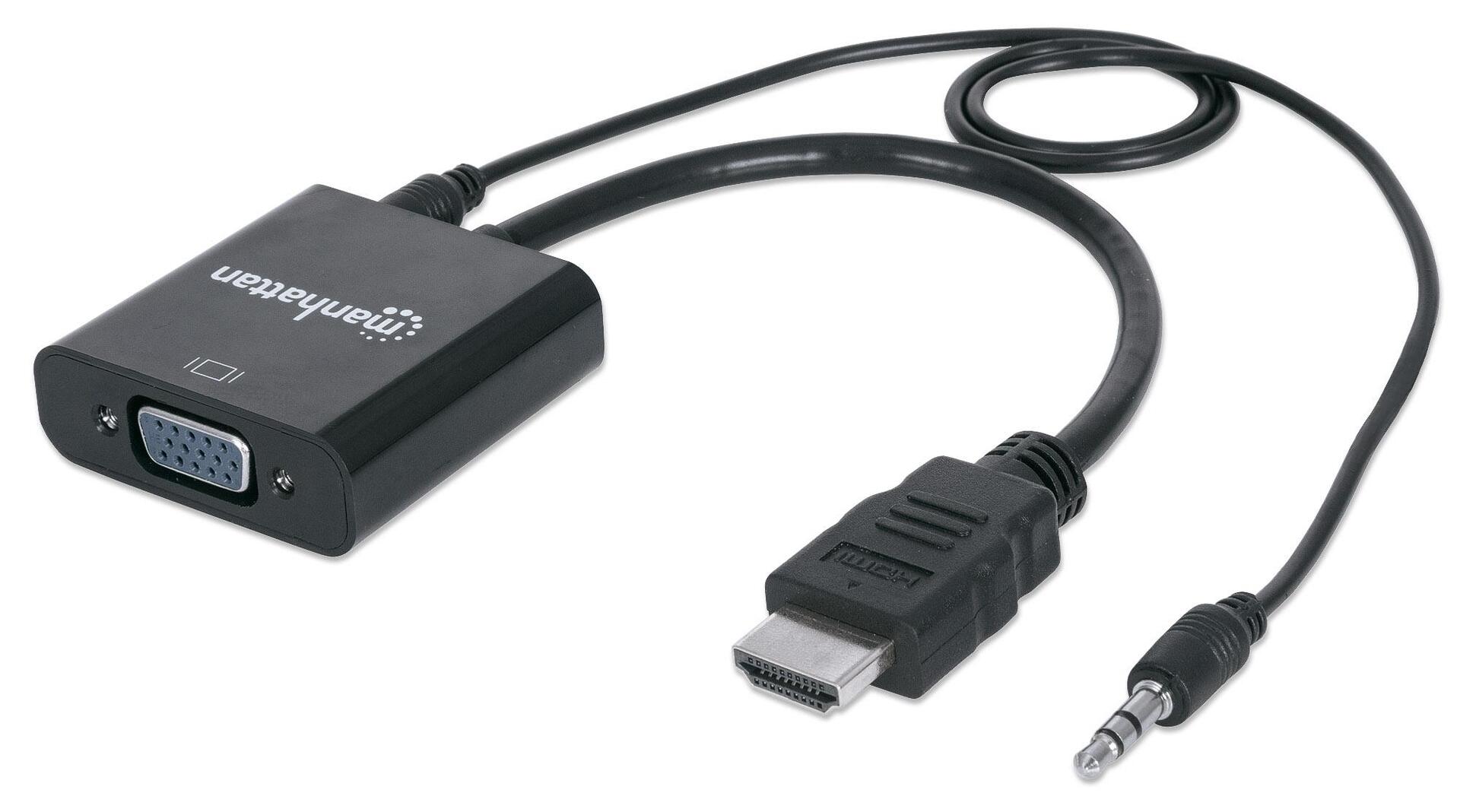Cavo Convertitore da HDMI a VGA con Audio e MicroUsb 30cm Nero