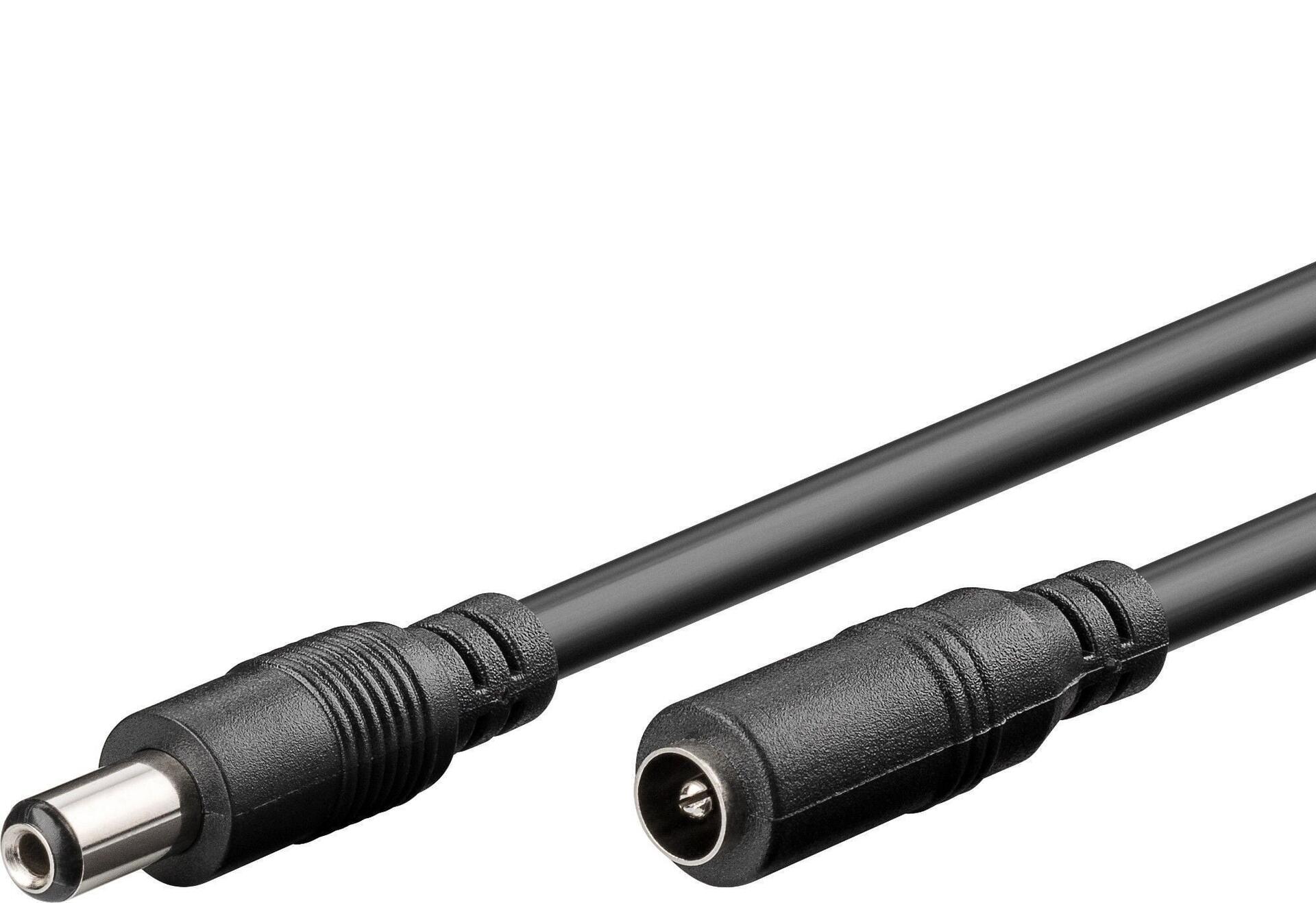 Cavo Prolunga di Alimentazione DC 2.1 mm 3 metri Nero