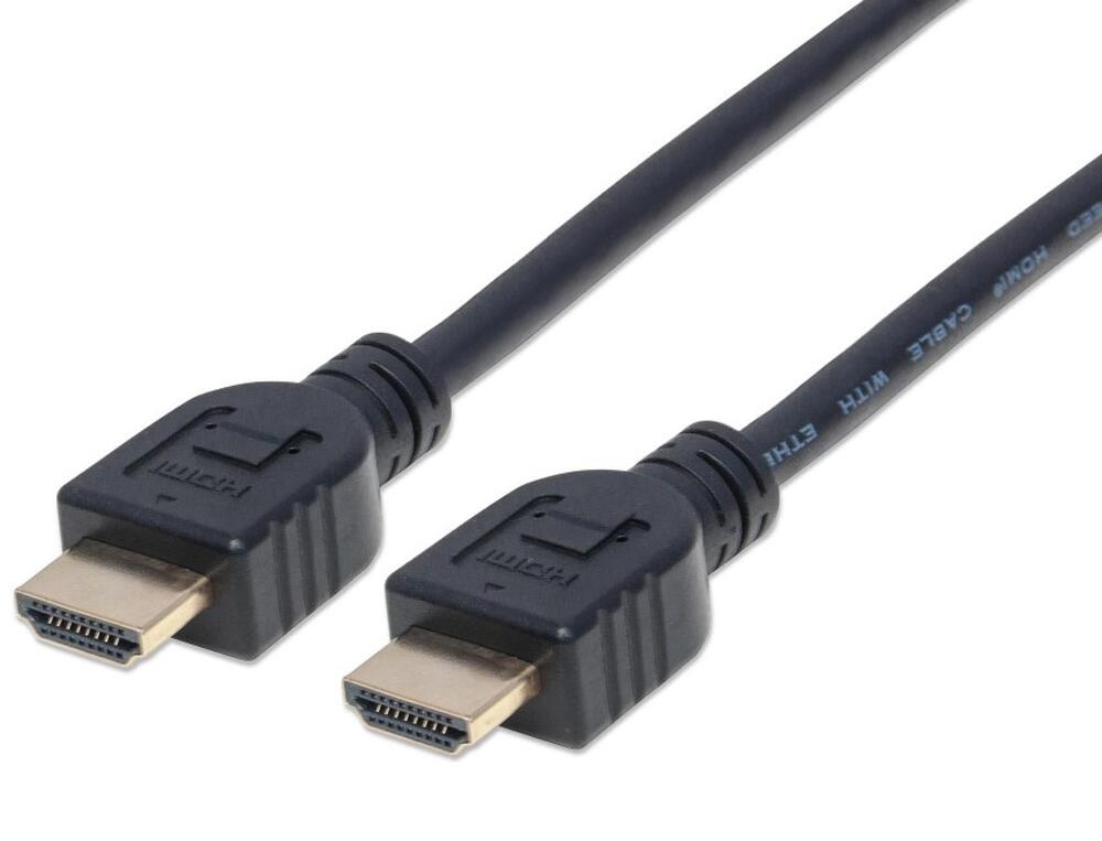 Cavo HDMI CL3 High Speed con Ethernet A/A M/M 5m Nero