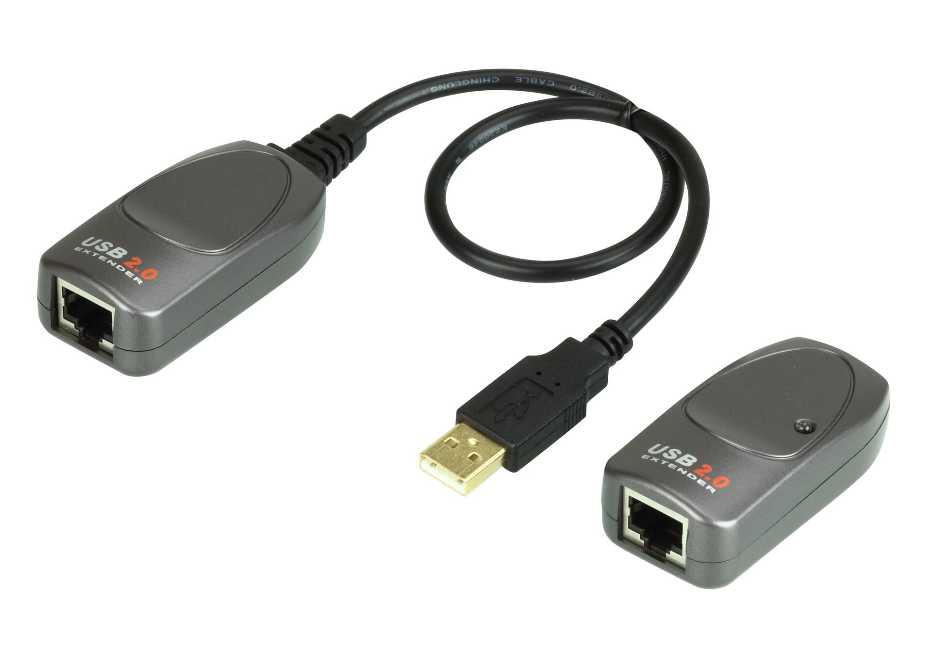 Extender USB su Cavo di rete RJ45 Cat.5e/6 fino 60m, UCE260-AT-G