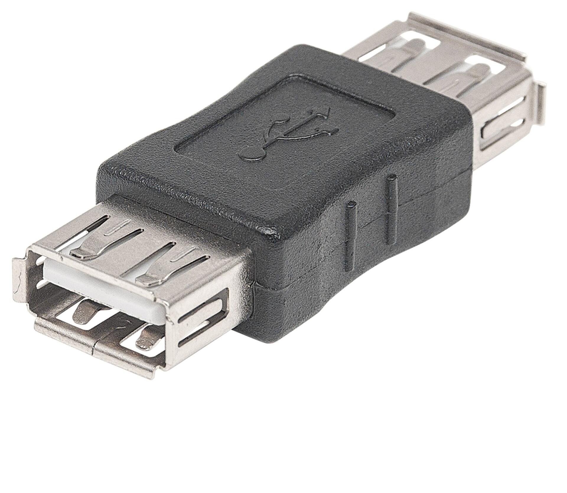 Adattatore USB-A Femmina USB-A Femmina Nero