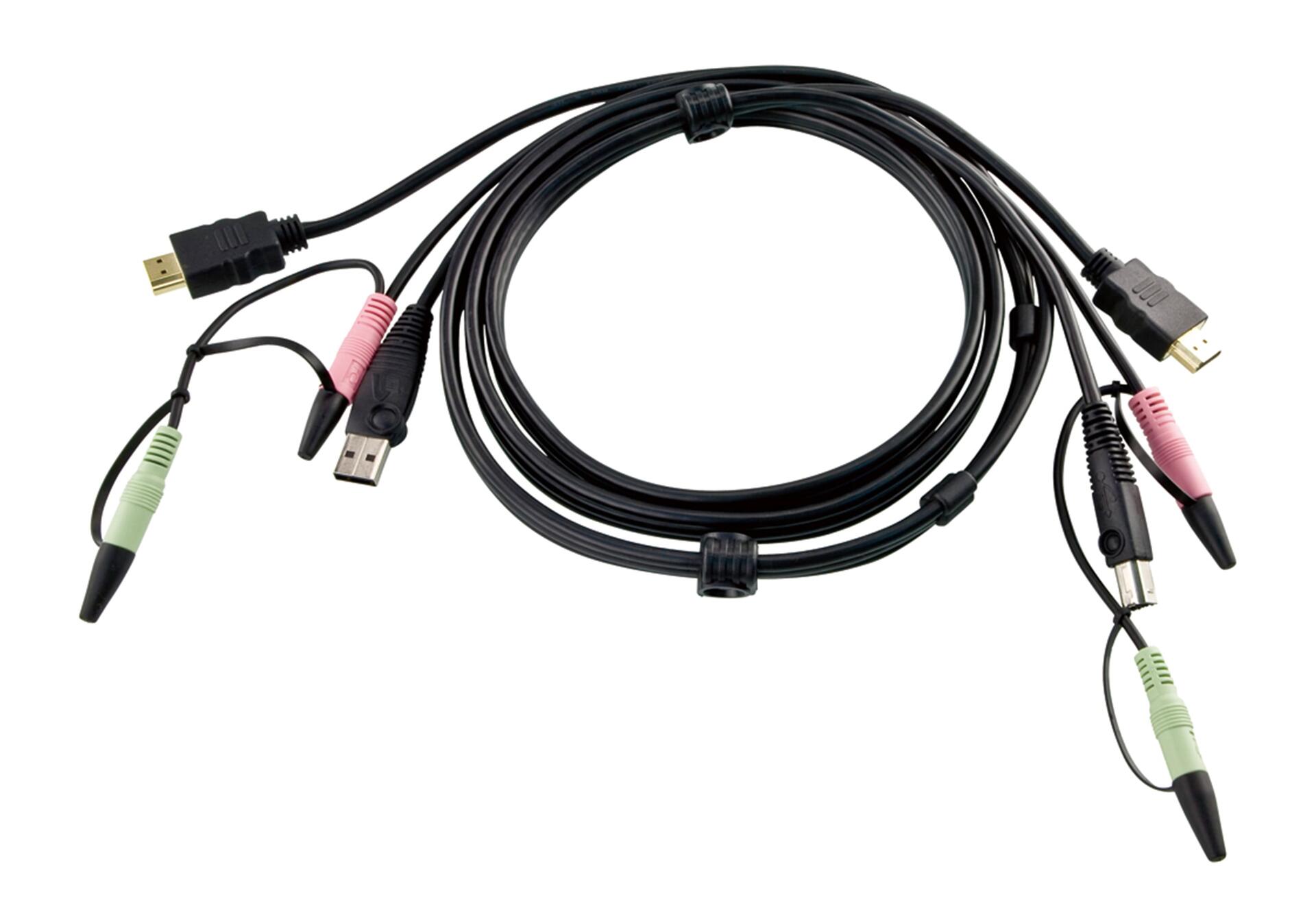 Cavo KVM USB HDMI con Audio 1,8m, 2L-7D02UH