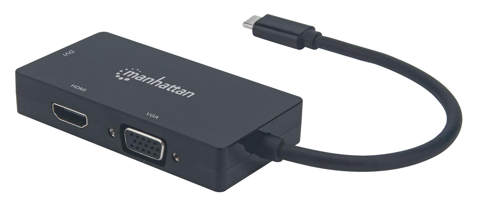 Convertitore Audio Video USB-C™ 3-in-1 Multiporta HDMI DVI VGA