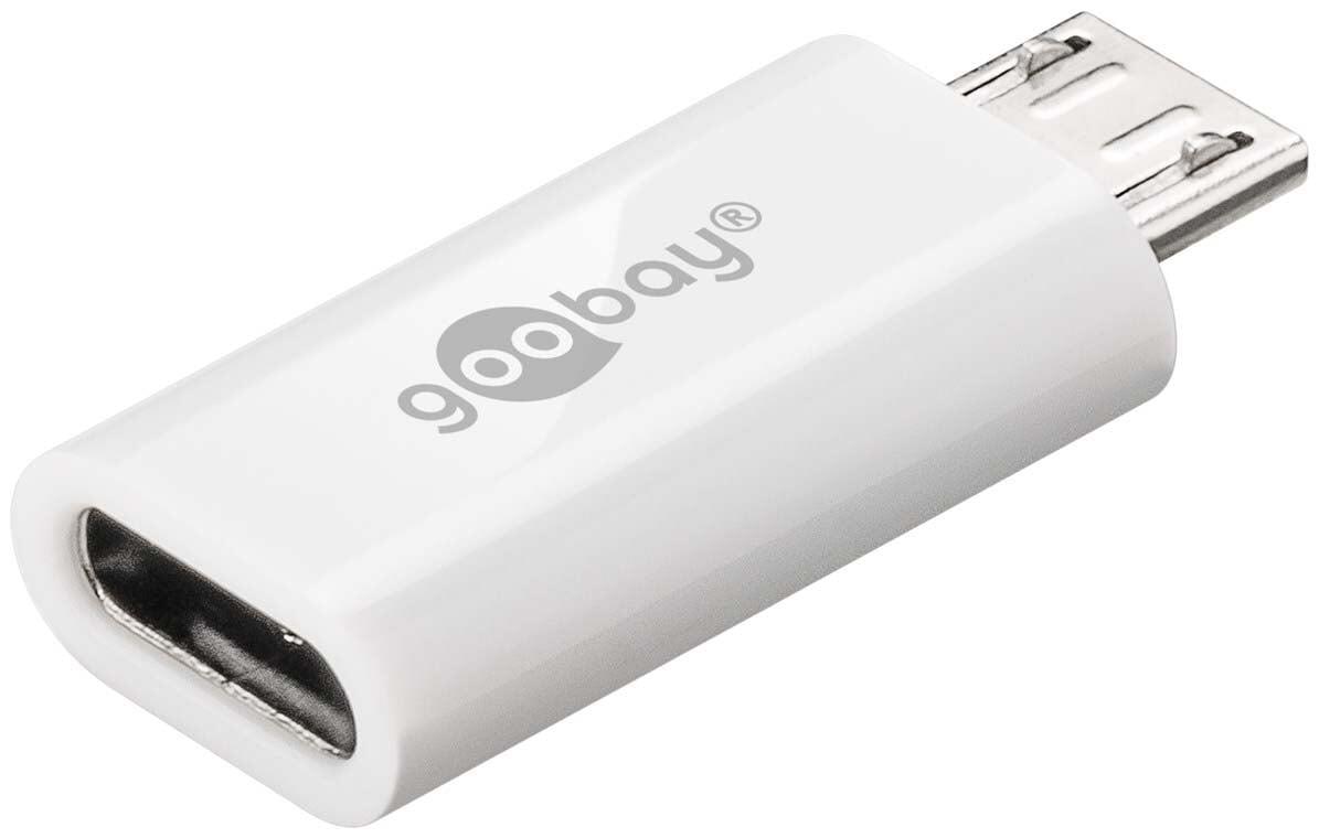 Adattatore Micro USB Maschio a USB-C™ Femmina Bianco
