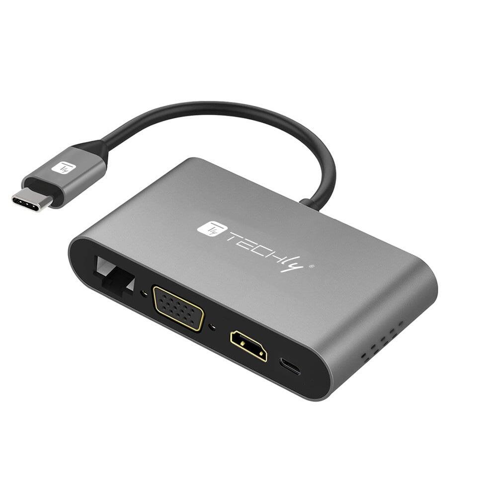 Docking Station USB-C™ SuperSpeed Multiporta USB HDMI VGA RJ45 MicroSD