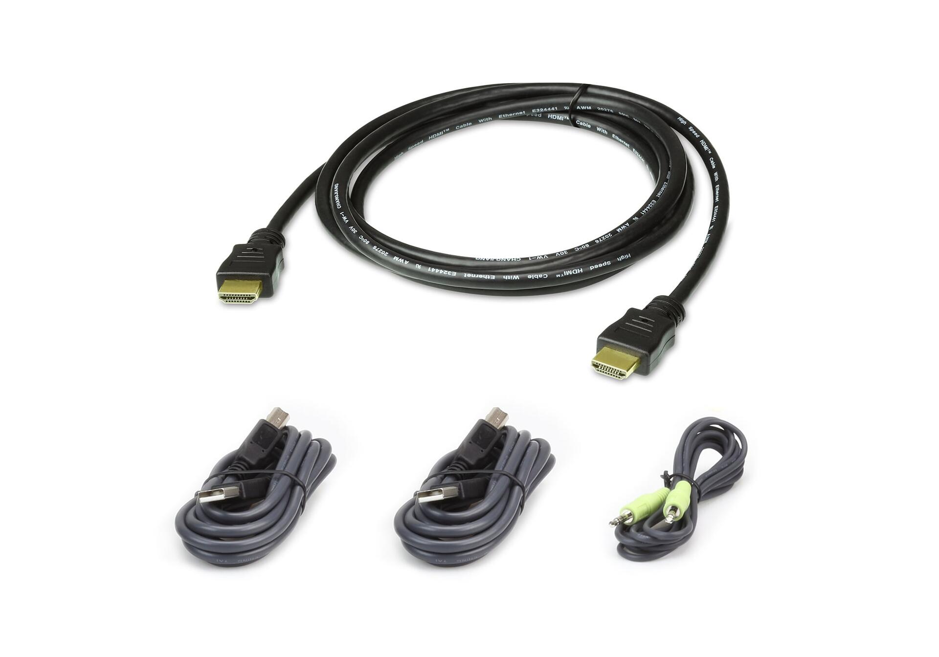 Kit cavo KVM di sicurezza USB HDMI da 1,8 m, 2L-7D02UHX4