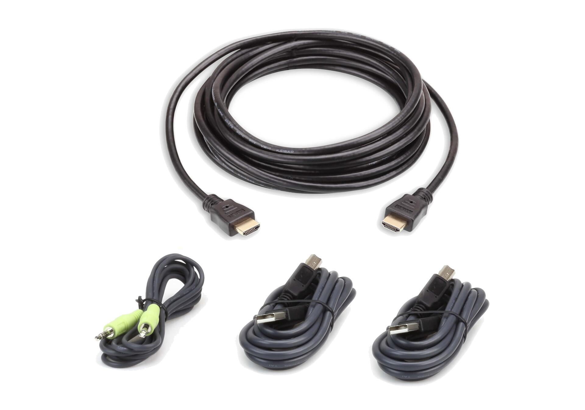 Kit Cavo KVM Sicurezza USB HDMI 3 metri, 2L-7D03UHX4