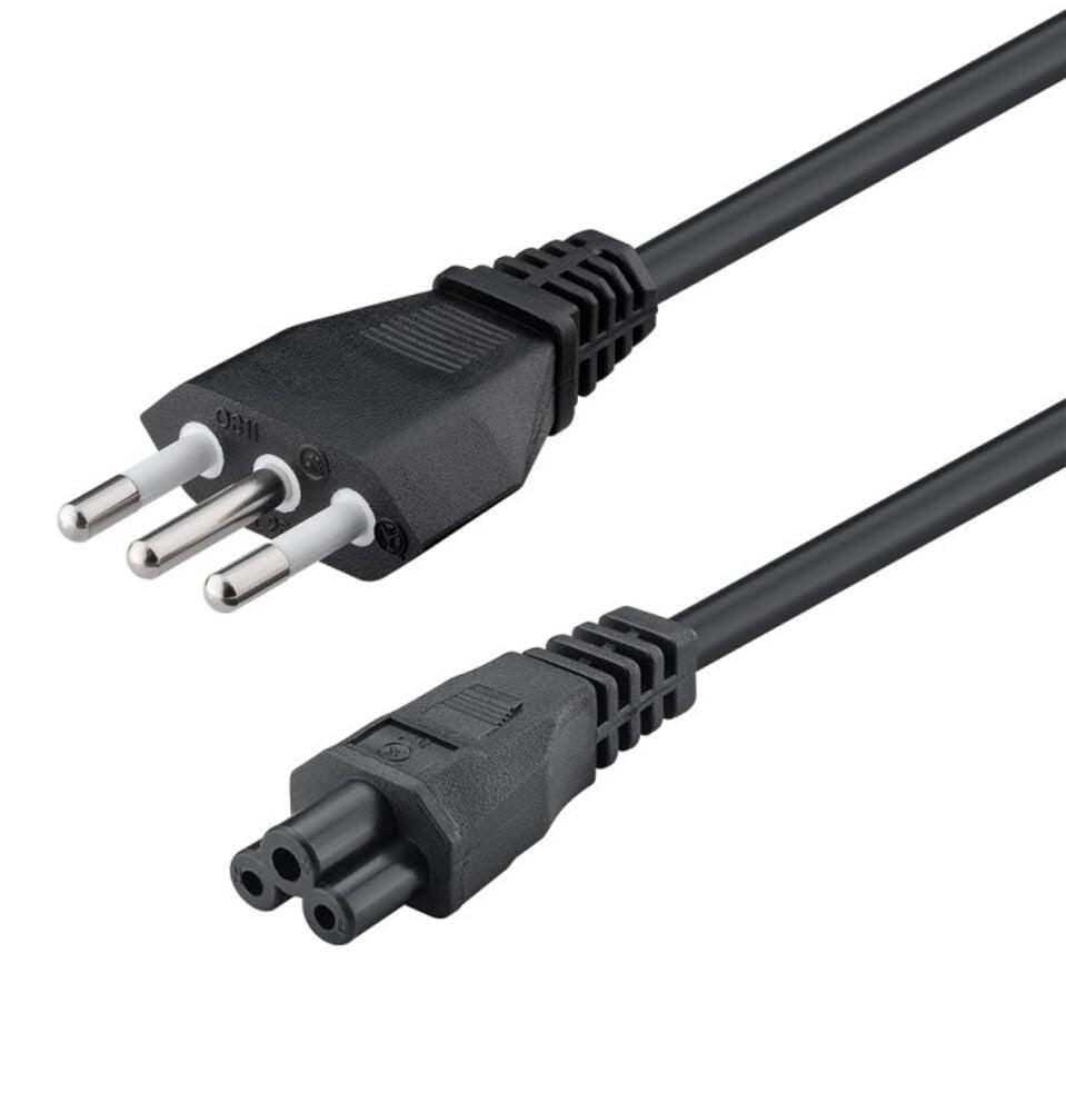 Cavo Alimentazione C5 Femmina a Spina Italiana 2,5m Nero