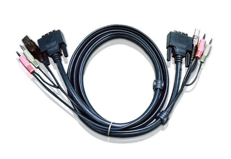 Cavo KVM USB DVI-D Dual Link – 1,8 m, 2L-7D02UD