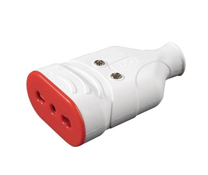 Presa Mobile in Gomma 10/16A 250V Bianco