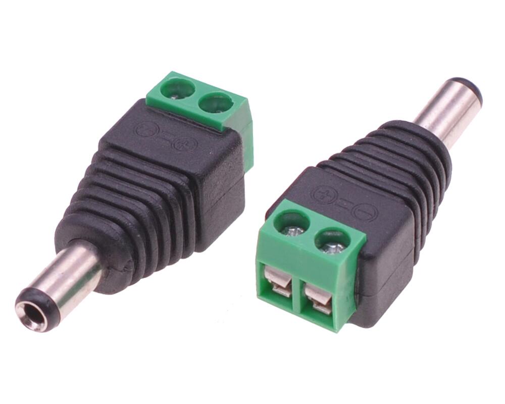 Adattatore Alimentazione Plug DC 2.5x5.5mm Maschio Terminal Block 2 pin