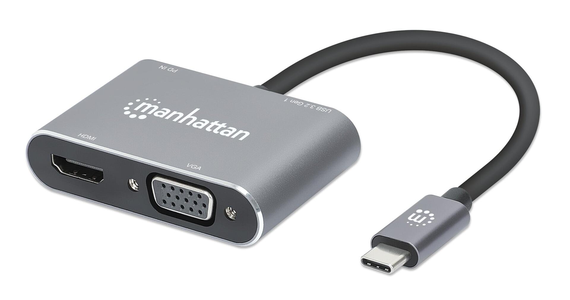 Convertitore USB-C™ a HDMI e VGA 4-in-1 con Power Delivery