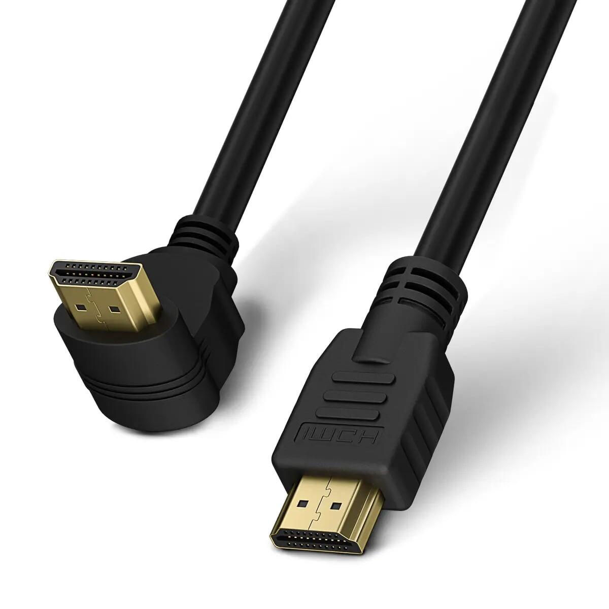 Cavo HDMI™ High Speed con Ethernet A/A M/M Angolato 90° 1m