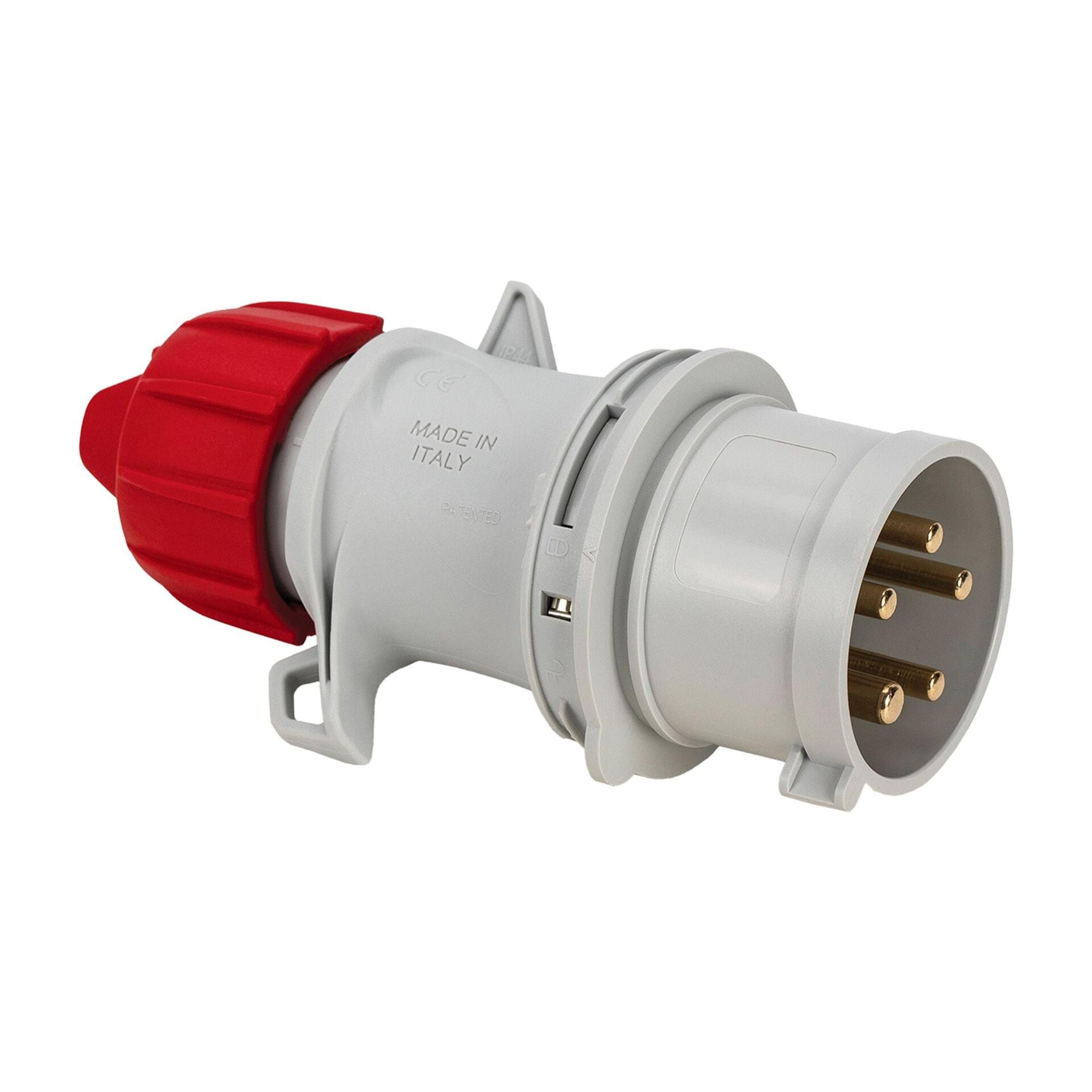 Spina mobile 3P+N+T 16A 400V 6h IP54 Cablaggio a Vite