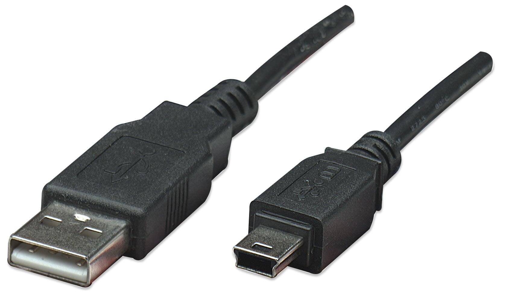 Cavo USB 2.0 A maschio/mini B 5 pin maschio 0,3 m Nero